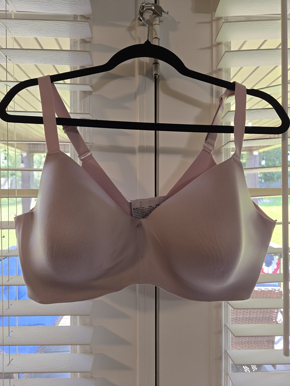 Bali Smooth Dusty Pink Full-Coverage T-Shirt Bra Sz 40D